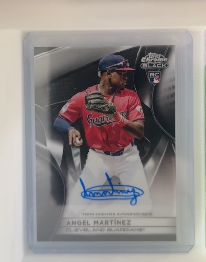 2025 Topps Chrome Black #CBA-AMA Angel Martínez — front