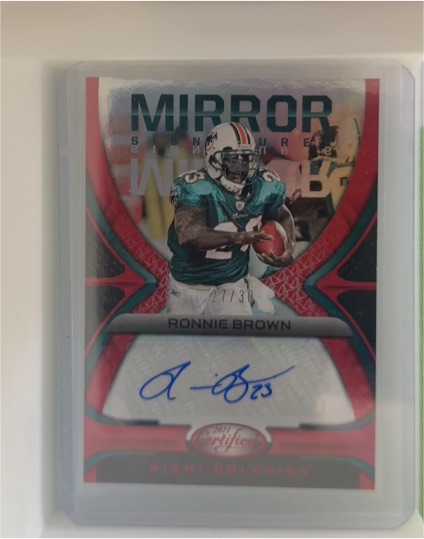 2021 Panini Certified #MS-RBR Ronnie Brown Mirror Signatures — front
