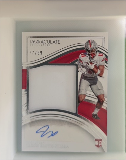 2023 Panini Immaculate Collection Ohio State Rookie Patch Auto #77/99 — front