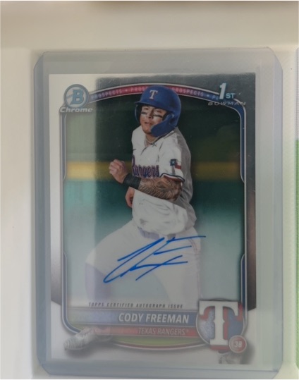 2025 Bowman Chrome #CPA-CFR Cody Freeman — front
