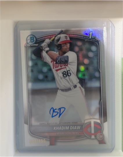 2025 Bowman Chrome Prospect Autographs #CPA-KDW Khadim Diaw — front