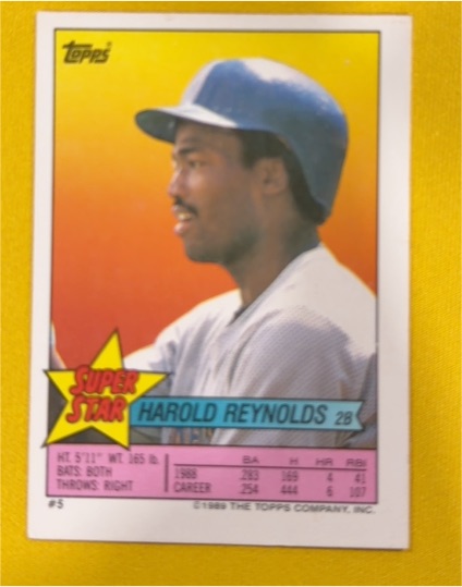 1989 Topps Stickers #5 Harold Reynolds — front