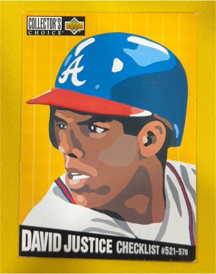 1994 Upper Deck Collector's Choice #325 David Justice — front