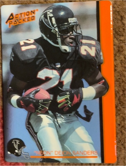 1992 Action Packed Rookie Update #84N Deion Sanders — front