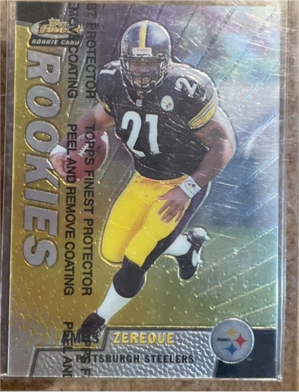 1999 Topps Finest #155 Amos Zereoue Rookie Card — front
