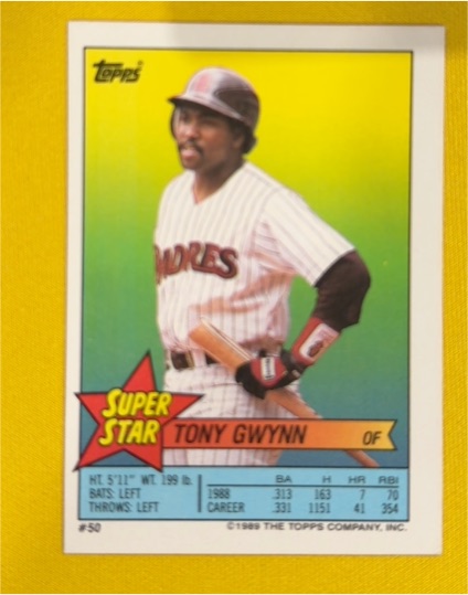 1989 Topps #50 Tony Gwynn — front