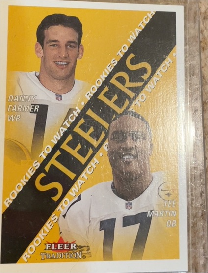 2000 Fleer Tradition #358 Danny Farmer / Tee Martin — front
