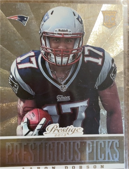 2013 Panini Prestige Prestigious Picks Gold #17 Aaron Dobson Rookie — front