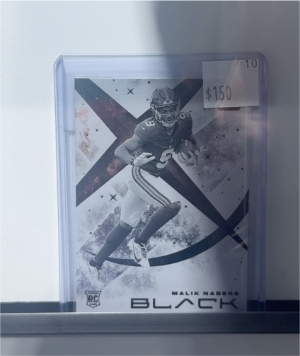 2024 Panini Black White Night #WN-MNS Malik Nabers Rookie — front