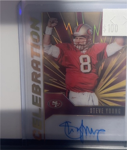 2021 Panini Immaculate Collection Celebration Ink Auto Steve Young — front