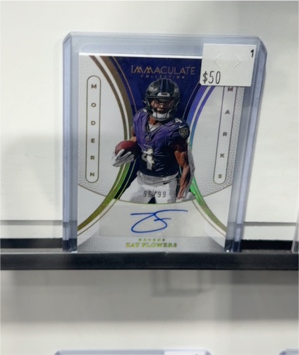 2025 Panini Immaculate Collection #MM-ZFS Zay Flowers Modern Marks /99 — front