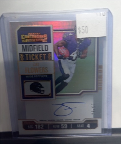 2023 Panini Contenders Midfield Ticket #142 Zay Flowers — front