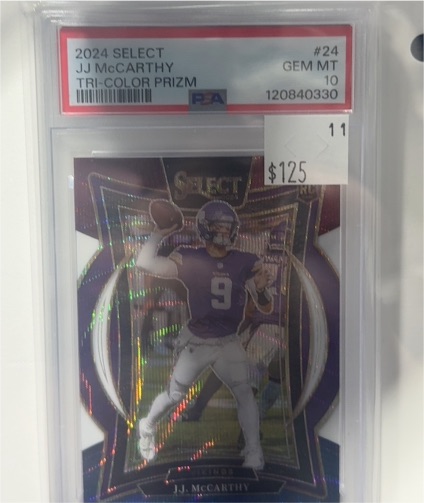 2024 Panini Select #24 JJ McCarthy Tri-Color Prizm — front