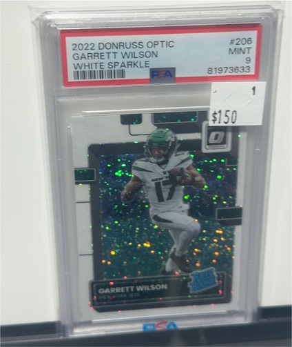2022 Donruss Optic #206 Garrett Wilson White Sparkle — front