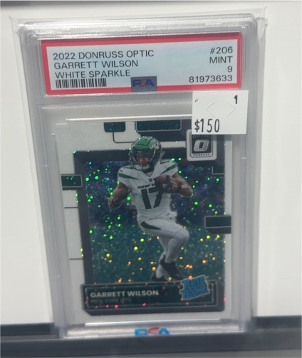 2022 Donruss Optic #206 Garrett Wilson White Sparkle — front
