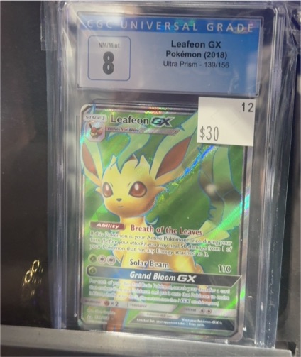 2018 Pokémon Ultra Prism #139 Leafeon GX — front