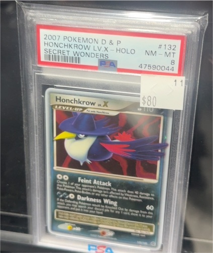 2007 Pokémon D & P #132 Honchkrow LV.X Secret Wonders — front