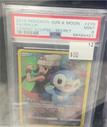 2019 Pokemon Sun & Moon #239 Piplup Cosmic Eclipse Secret — front