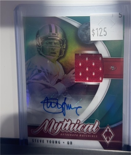 2024 Leaf ITG Used Rainbow Holo #SY1 Steve Young Jersey Autograph #22/25 — front