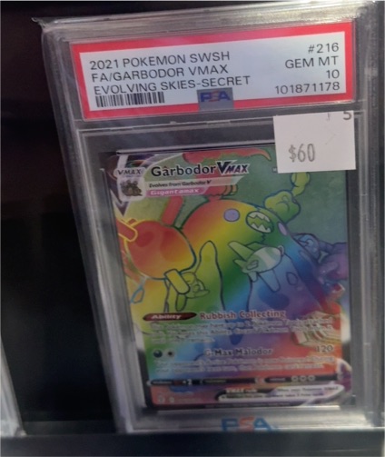 2021 Pokemon SWSH Evolving Skies #216 Garbodor VMAX Secret Rare — front