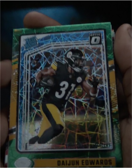 2024 Donruss Optic #223 Daijun Edwards Green Velocity — front