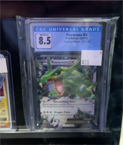 2015 Pokemon Roaring Skies #75 Rayquaza EX — front