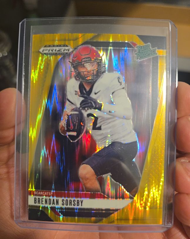 2025 Panini Prizm Draft Picks #152 Brendan Sorsby Gold Ice Prizm — front