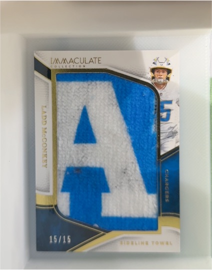 2024 Panini Immaculate Collection #15 Ladd McConkey Sideline Towel — front