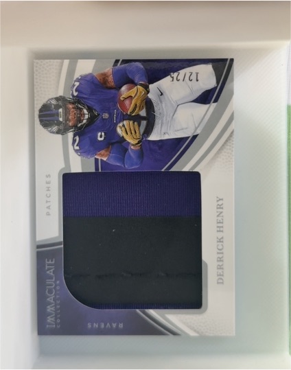 2025 Panini Immaculate Collection Derrick Henry Patch /25 Baltimore Ravens — front