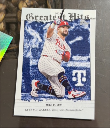 2025 Topps Series 1 Greatest Hits #GH-16 Kyle Schwarber — front