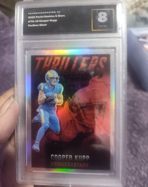 2022 Panini Rookies & Stars #TH-13 Cooper Kupp Thrillers Silver Prizm — front