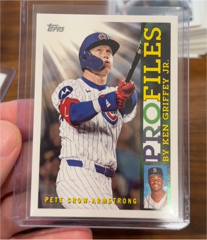 2026 Topps Series 1 #TP-13 Pete Crow-Armstrong Profiles By Ken Griffey Jr Cubs — front