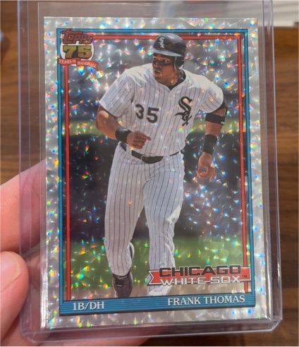 2024 Topps #89B-89 Frank Thomas Silver Crackle Foil — front
