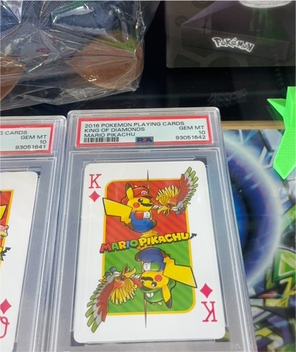 2016 Pokemon Playing Cards King of Diamonds Mario Pikachu — front