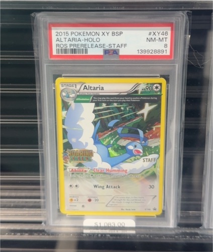 2015 Pokémon XY Black Star Promo #XY46 Altaria Holo Prerelease Staff — front