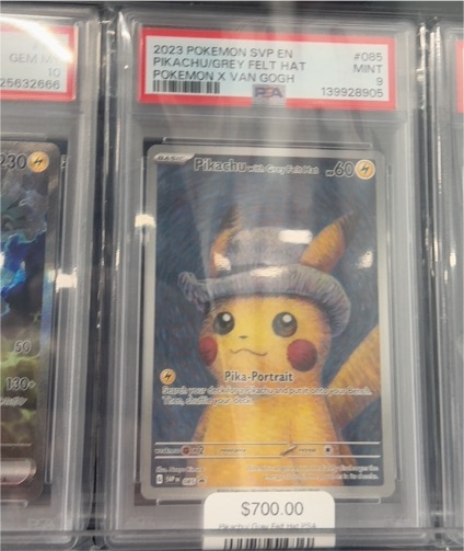 2023 Pokemon SVP #085 Pikachu Grey Felt Hat Pokemon x Van Gogh — front