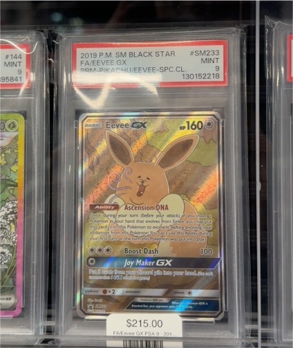 2019 Pokemon SM Black Star Promo #SM233 Eevee GX — front