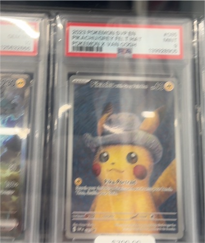 2023 Pokemon Black Star Promo #085 Pikachu Grey Felt Hat X Van Gogh — front