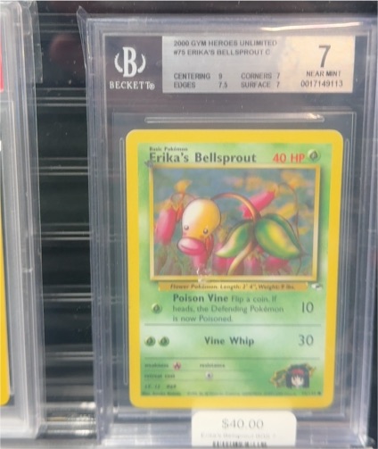 2000 Pokémon Gym Heroes 1st Edition #75 Erika's Bellsprout — front