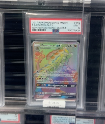 2017 Pokemon Sun & Moon Guardians Rising #159 Kommo-o GX — front