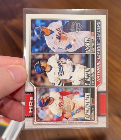 2026 Topps Series 1 #84 National League HR Leaders Kyle Schwarber Shohei Ohtani Juan Soto — front