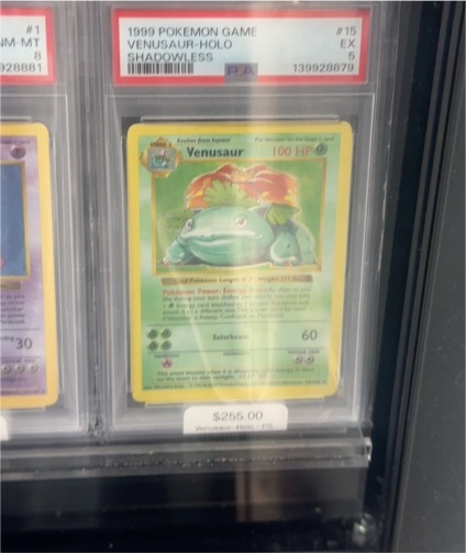 1999 Pokemon Game #15 Venusaur Shadowless Holo — front