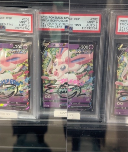 2022 Pokémon SWSH #202 Sylveon V Erica Schroeder Auto PSA 9 — front