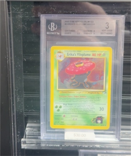 2000 Pokemon Gym Heroes #5 Erika's Vileplume Holo — front