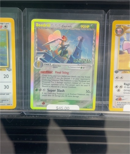 1999 Pokémon #6 Beedrill Delta Species — front