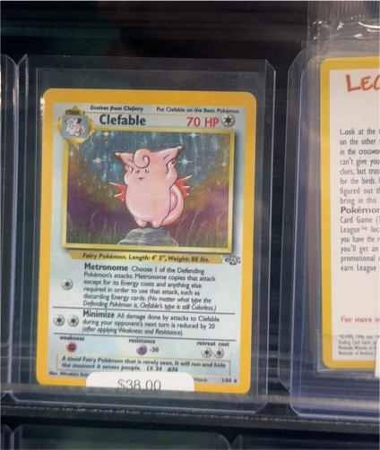 1999 Pokémon Jungle #17 Clefable — front