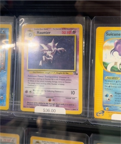 1999 Pokémon Fossil #29 Haunter — front