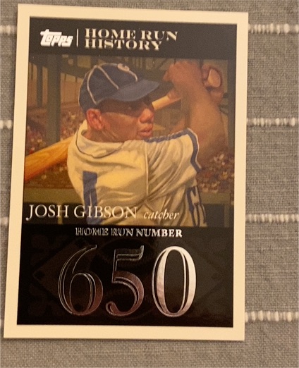 2007 Topps Baseball Home Run History #650 Josh Gibson — front