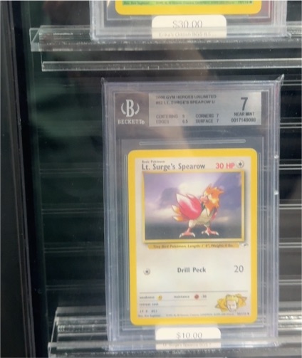 2000 Pokemon Gym Heroes #52 Lt. Surge's Spearow — front
