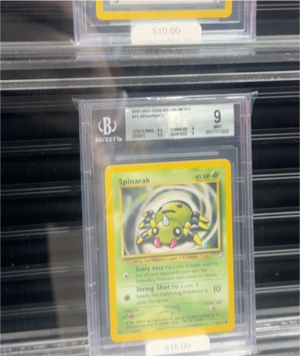 2000 Pokemon Neo Genesis 1st Edition #75 Spinarak — front